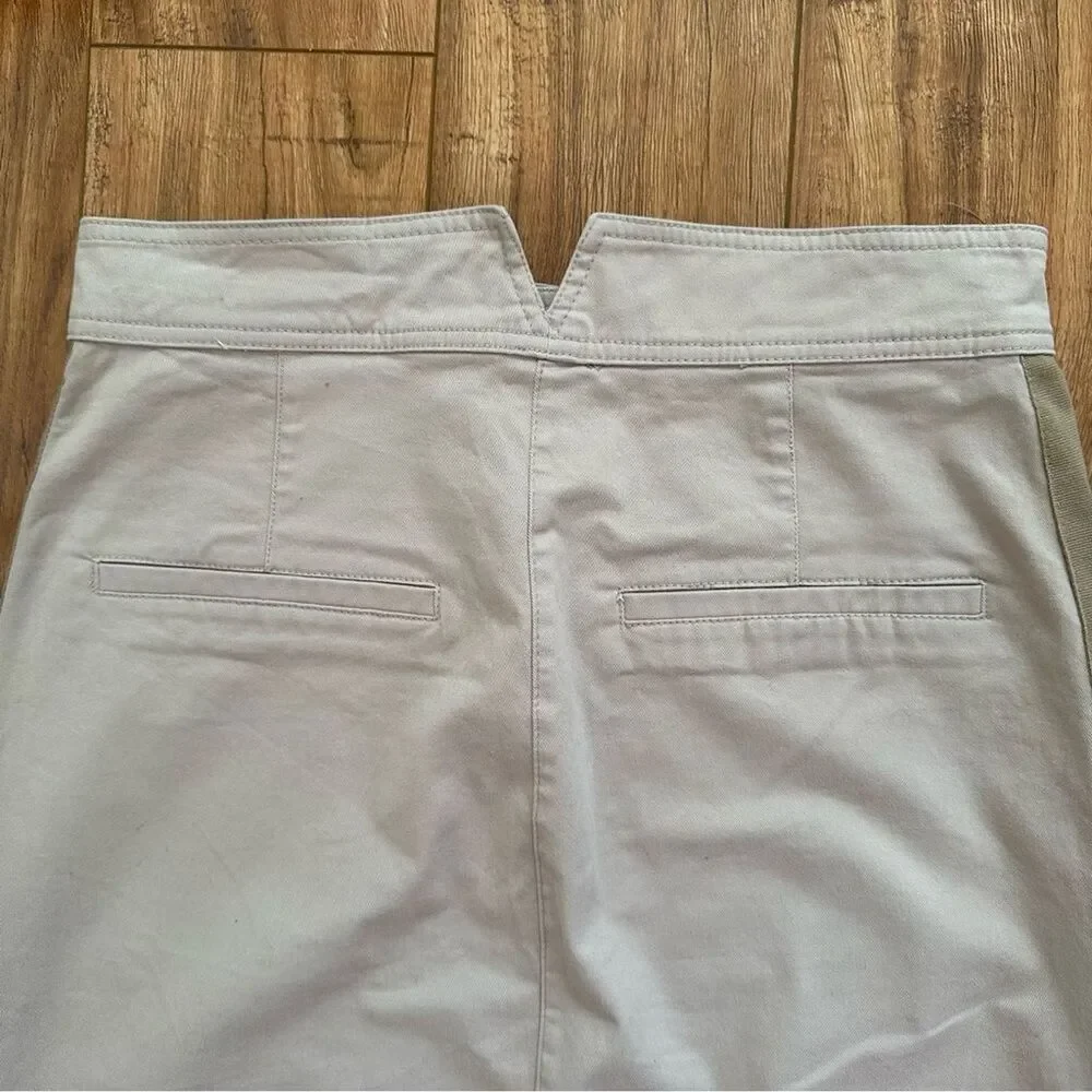 Zara Straight Midi Skirt Front Slit Pockets Size Medium